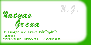 matyas grexa business card